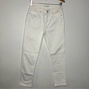 Loft the girlfriend jeans white womens size 2/26‎ casual beach preppy trendy